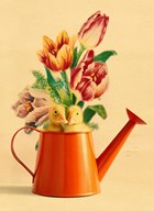 gieter met bloemen